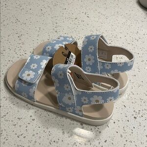 NEW See Kai Run Jaylen Blue Daisies Velcro Sandal Water Shoe Size Child's 11